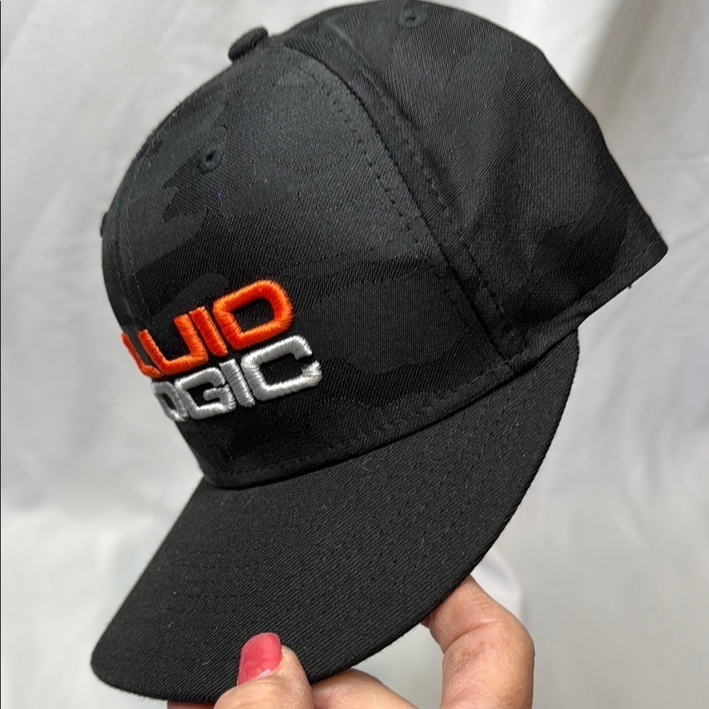 Fluid Logic Black Camo Racing Cap with Orange & Silver Logo, NEW! - Picture 11 of 16